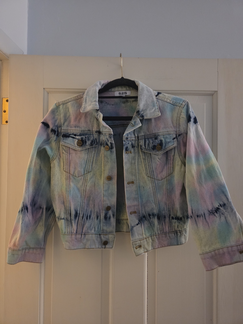 525 America Tie-Dye Cropped Denim Jacket